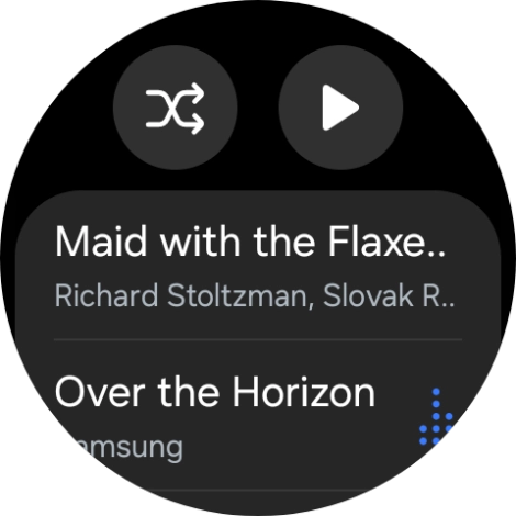 Press the required audio file. Press the required audio file.