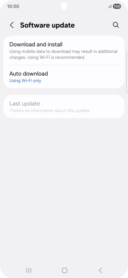 Press Download and install. If a new software version is available, it's displayed. Follow the instructions on the screen to update the phone software.