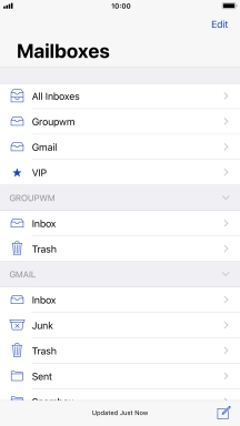 Press the required email account.