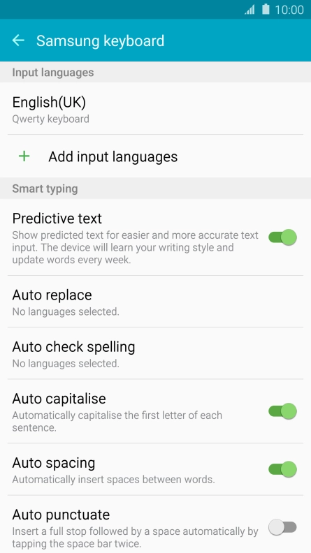Press Add input languages. Press Add input languages.