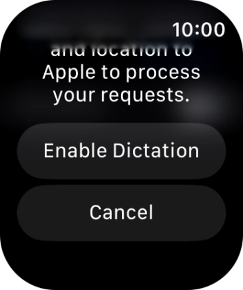 Press Enable Dictation.
