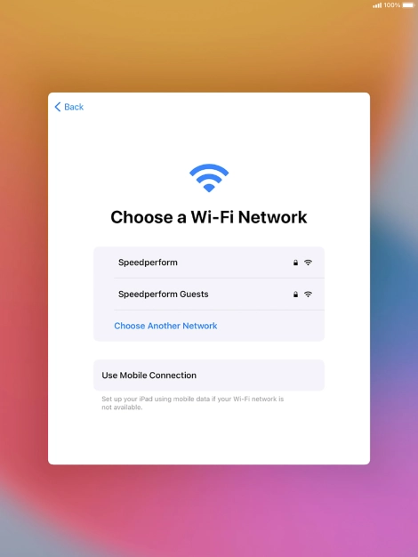 Press the required Wi-Fi network.