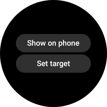 Press Set target. Press Set target.