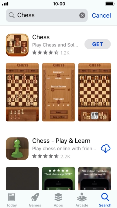 Press the required app. Press the required app.