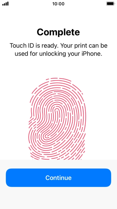 Press Continue. If you haven't previously selected a phone lock code, key in a code of your own choice twice. Press Continue. If you haven't previously selected a phone lock code, key in a code of your own choice twice.