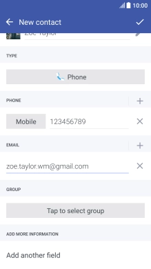 Press the confirm icon.