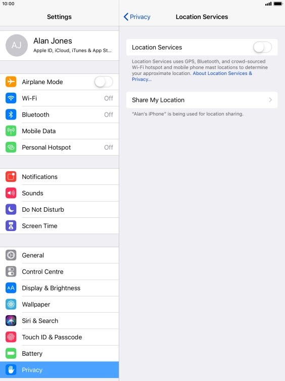 Press the indicator next to Press the indicator next to