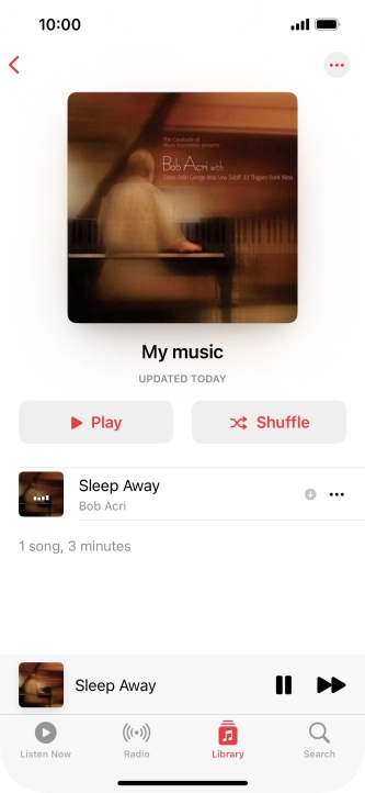 Press the song title.