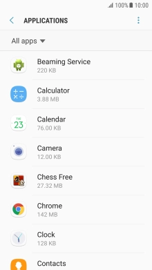 Press the required app. Press the required app.