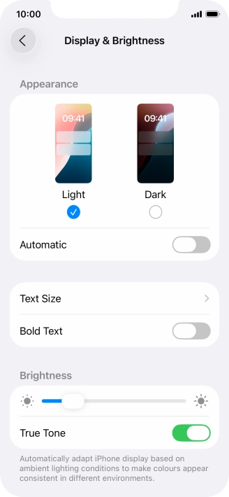 Press Dark.