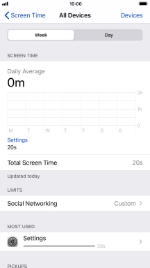 The use for the past week is displayed next to Total Screen Time. The use for the past week is displayed next to Total Screen Time.