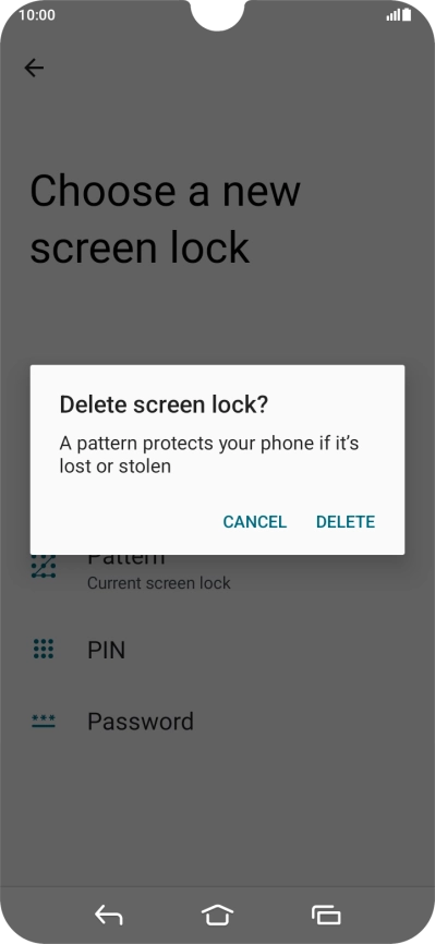Press DELETE. Press DELETE.