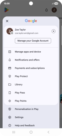 Press Manage apps and device. Press Manage apps and device.