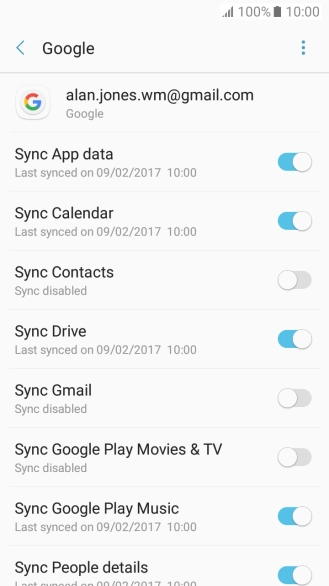 Press Sync Contacts to turn on the function.