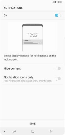 Press the required settings. Press the required settings.