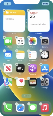 Press the home screen icon. Press the home screen icon.