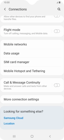 Press Mobile Hotspot and Tethering.