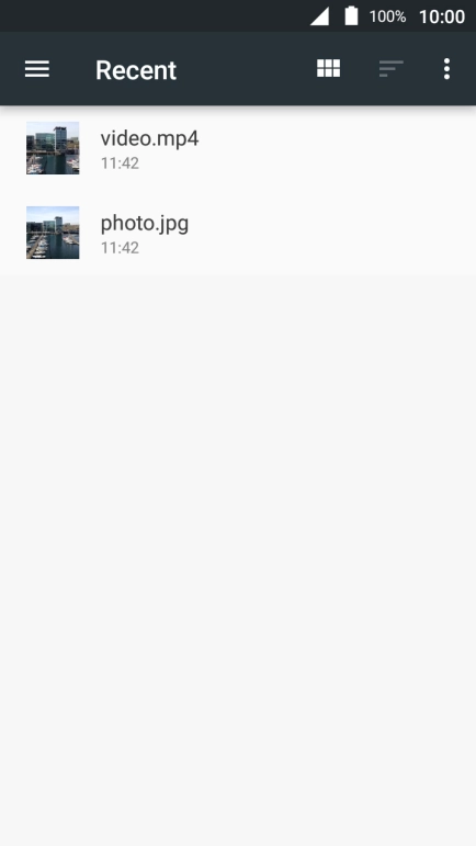 Slide your finger right starting from the left side of the screen and go to the required folder. Slide your finger right starting from the left side of the screen and go to the required folder.