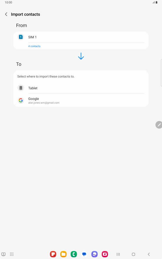 Press the required Google account.
