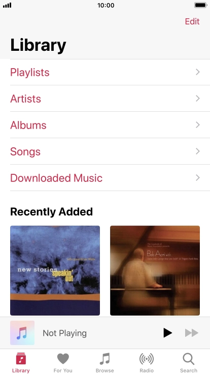 Press Playlists.