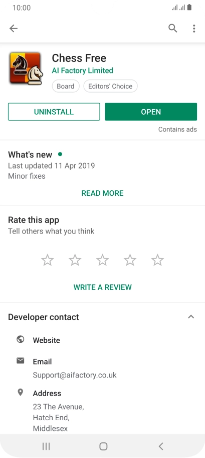 Press UNINSTALL. Press UNINSTALL.