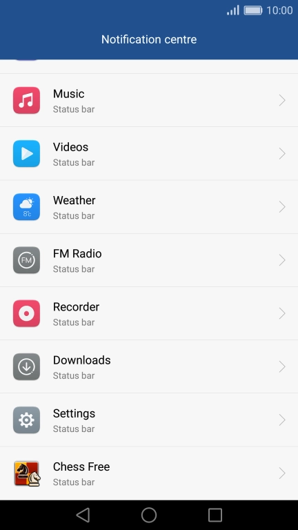 Press the required app. Press the required app.