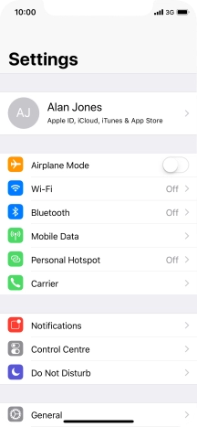 Press Mobile Data.