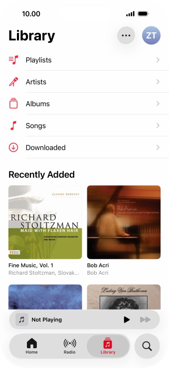 Press Playlists.