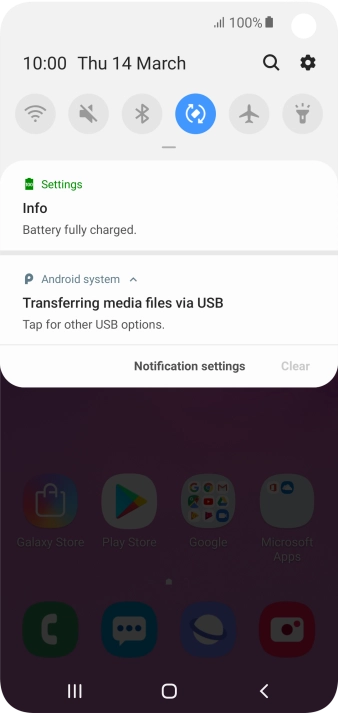 Press Tap for other USB options.. Press Tap for other USB options..