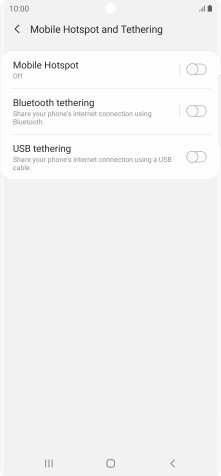 Press Mobile Hotspot.