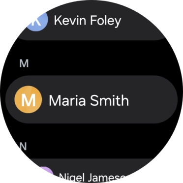 Press the required contact. Press the required contact.