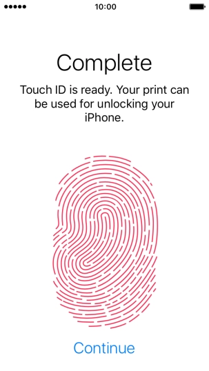 Press Continue. If you haven't previously selected a phone lock code, key in a code of your own choice twice. Press Continue. If you haven't previously selected a phone lock code, key in a code of your own choice twice.