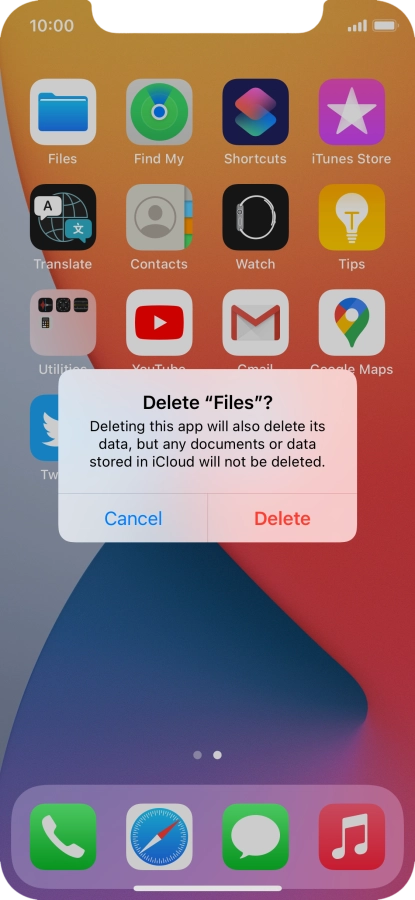 Press Delete.