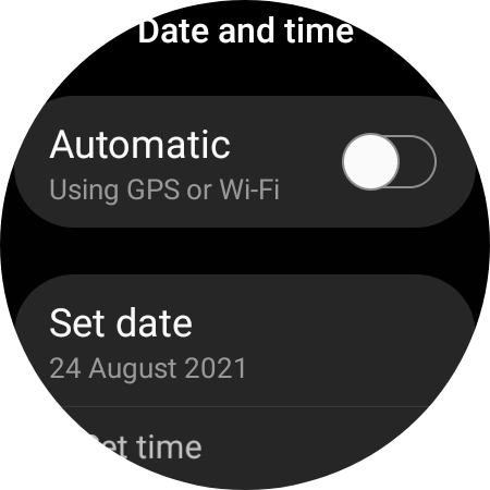 Press Set date.