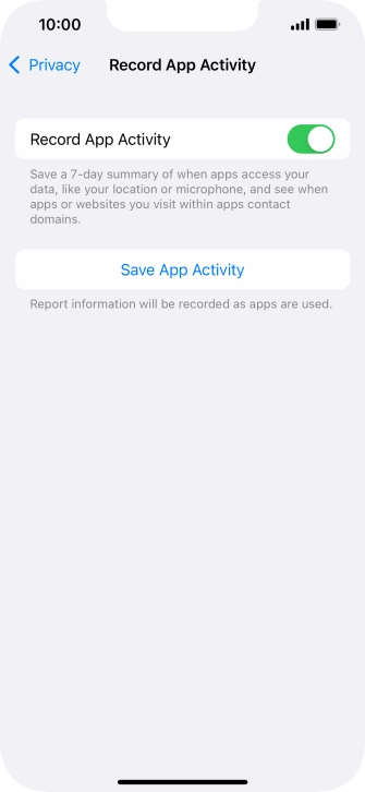 Press Save App Activity.