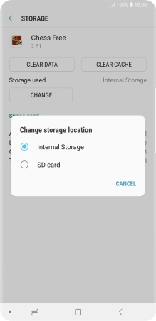 Press the name of the memory card. Press the name of the memory card.