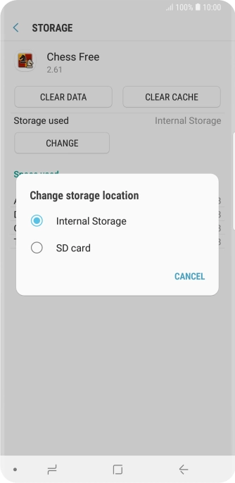 Press the name of the memory card. Press the name of the memory card.