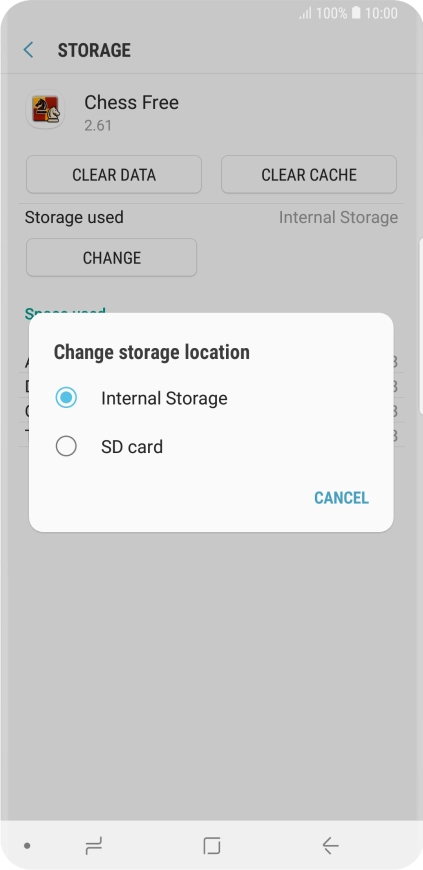 Press the name of the memory card. Press the name of the memory card.