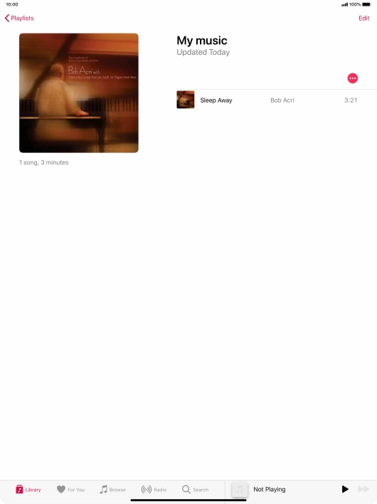 Go to the required category or playlist and press the required audio file.