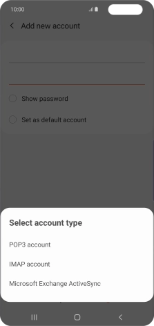 Press IMAP account.