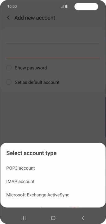 Press IMAP account.