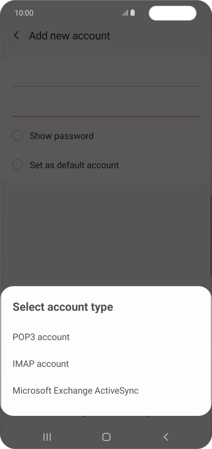 Press IMAP account.