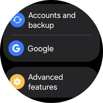Press Advanced features.