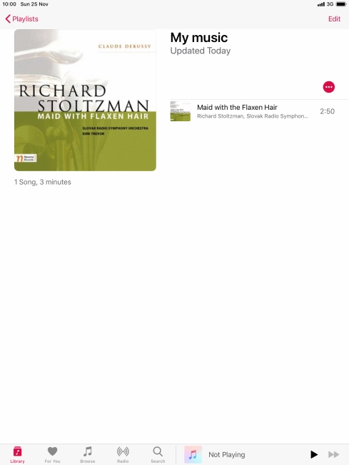 Go to the required category or playlist and press the required audio file.