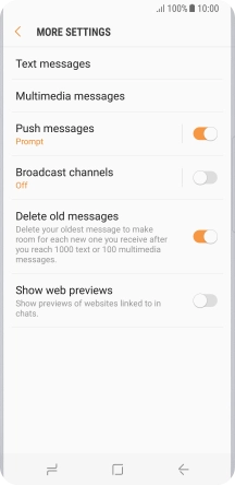Press Text messages. Press Text messages.