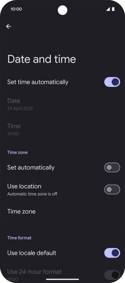 Press the indicator next to Press the indicator next to