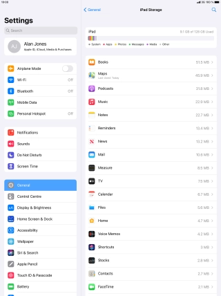 Press the required app. Press the required app.