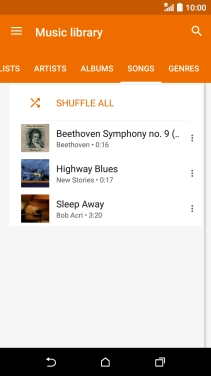 Press the required audio file.