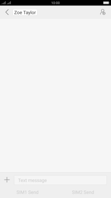 Press the text input field and write the text for your text message.