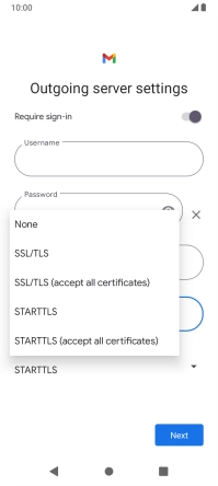 Press SSL/TLS.